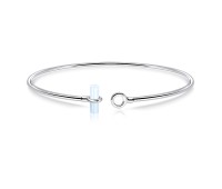 White Turquoise Silver Bracelet BRS-226